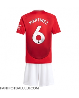 Manchester United Lisandro Martinez #6 Echipament de Fotbal Replică 2024-25 Copii Acasa (+ Șorturi)